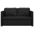 Sofa podłogowa 2-w-1, czarna, 112x174x55 cm, tkanina