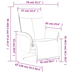 Fotel rozkładany z podnóżkiem, kolor taupe, tkanina