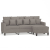 3-osobowa sofa z podnóżkiem, taupe, 180 cm, tkaniną