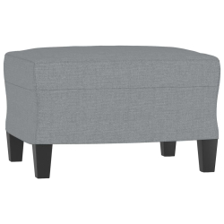 3-osobowa sofa z podnóżkiem, jasnoszara, 180 cm, tkaniną