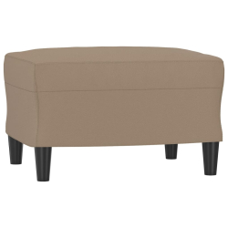 3-osobowa sofa z podnóżkiem, cappuccino, 180 cm, sztuczna skóra