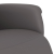 Rozkładany fotel z podnóżkiem, szary, sztuczna skóra