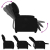 Fotel rozkładany, czarny, sztuczna skóra