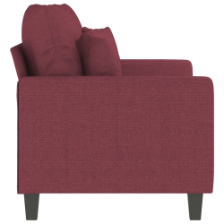 Sofa 2-osobowa, winna czerwień, 120 cm, tapicerowana tkaniną