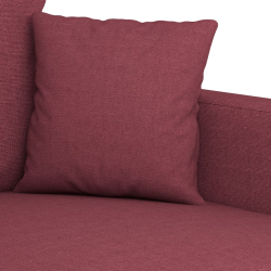 Sofa 2-osobowa, winna czerwień, 120 cm, tapicerowana tkaniną