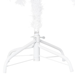 Sztuczna choinka z lampkami i bombkami, biała, 240 cm