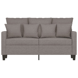 Sofa 2-osobowa, kolor taupe, 120 cm, tapicerowana tkaniną