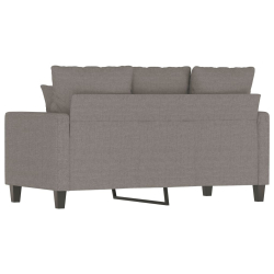 Sofa 2-osobowa, kolor taupe, 120 cm, tapicerowana tkaniną