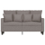 Sofa 2-osobowa, kolor taupe, 120 cm, tapicerowana tkaniną