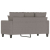 Sofa 2-osobowa, kolor taupe, 120 cm, tapicerowana tkaniną