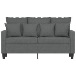Sofa 2-osobowa, ciemnoszara, 120 cm, tapicerowana tkaniną