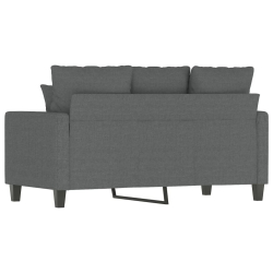 Sofa 2-osobowa, ciemnoszara, 120 cm, tapicerowana tkaniną