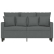 Sofa 2-osobowa, ciemnoszara, 120 cm, tapicerowana tkaniną
