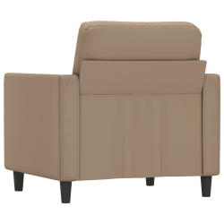 Fotel, kolor cappuccino, 60 cm, obity sztuczną skórą