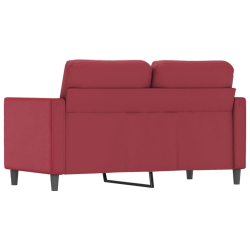 2-osobowa sofa, winna czerwień, 120 cm, sztuczna skóra