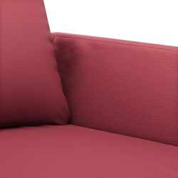 2-osobowa sofa, winna czerwień, 120 cm, sztuczna skóra