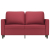 2-osobowa sofa, winna czerwień, 120 cm, sztuczna skóra