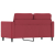 2-osobowa sofa, winna czerwień, 120 cm, sztuczna skóra