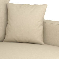 2-osobowa sofa, kremowa, 140 cm, tapicerowana tkaniną