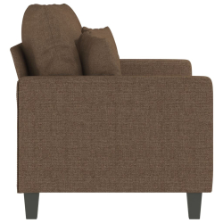 Sofa 2-osobowa, brązowa, 120 cm, tapicerowana tkaniną