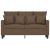 Sofa 2-osobowa, brązowa, 120 cm, tapicerowana tkaniną