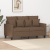 Sofa 2-osobowa, brązowa, 120 cm, tapicerowana tkaniną
