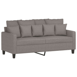 Sofa 2-osobowa, kolor taupe, 140 cm, tapicerowana tkaniną