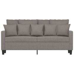 Sofa 2-osobowa, kolor taupe, 140 cm, tapicerowana tkaniną