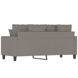 Sofa 2-osobowa, kolor taupe, 140 cm, tapicerowana tkaniną