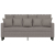 Sofa 2-osobowa, kolor taupe, 140 cm, tapicerowana tkaniną