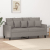 Sofa 2-osobowa, kolor taupe, 140 cm, tapicerowana tkaniną