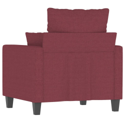 Fotel, winna czerwień, 60 cm, obity tkaniną