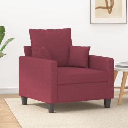 Fotel, winna czerwień, 60 cm, obity tkaniną