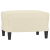 3-osobowa sofa z podnóżkiem, kremowa, 180 cm, sztuczna skóra