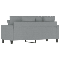 Sofa 2-osobowa, jasnoszara, 140 cm, tapicerowana tkaniną