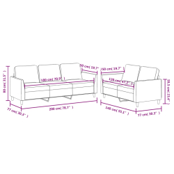 2-osobowa sofa z poduszkami, czarna, sztuczna skóra