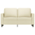 2-osobowa sofa, kremowy, 120 cm, sztuczna skóra