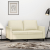 2-osobowa sofa, kremowy, 120 cm, sztuczna skóra