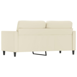 2-osobowa sofa, kremowy, 140 cm, sztuczna skóra