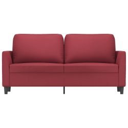 2-osobowa sofa, winna czerwień, 140 cm, sztuczna skóra