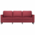 3-osobowa sofa, winna czerwień, 180 cm, sztuczna skóra