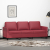 3-osobowa sofa, winna czerwień, 180 cm, sztuczna skóra