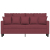Sofa 2-osobowa, winna czerwień, 140 cm, tapicerowana tkaniną