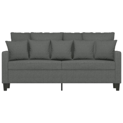 Sofa 2-osobowa, ciemnoszara, 140 cm, tapicerowana tkaniną
