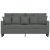 Sofa 2-osobowa, ciemnoszara, 140 cm, tapicerowana tkaniną