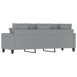 Sofa 3-osobowa, jasnoszara, 180 cm, tapicerowana tkaniną