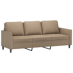 2-osobowa sofa z poduszkami, cappuccino, sztuczna skóra