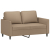 2-osobowa sofa z poduszkami, cappuccino, sztuczna skóra
