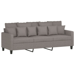 Sofa 3-osobowa, kolor taupe, 180 cm, tapicerowana tkaniną
