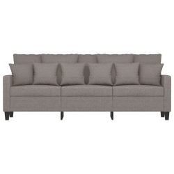 Sofa 3-osobowa, kolor taupe, 180 cm, tapicerowana tkaniną